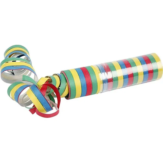 Serpentiner papir – 10 ruller festlige farver