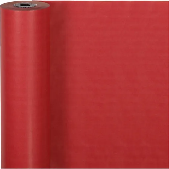 Gavepapir Rd Ensfarvet 50 cm x 100 m  60 g