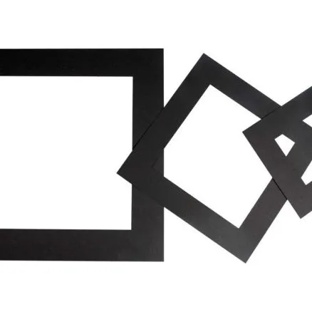 Passepartoutrammer 0,4 mm 270 g sort - 75 stk