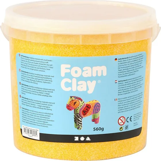 Foam Clay Gul – Modellervoks i spand 560 g