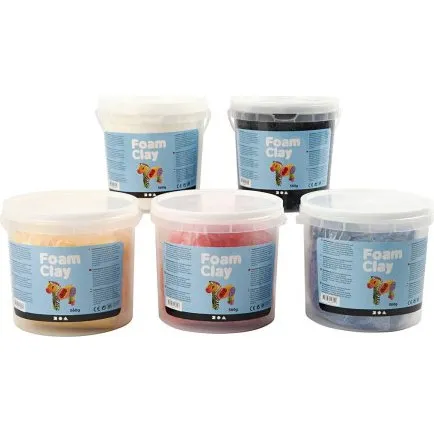 Foam Clay st - primrfarver 5x560 g