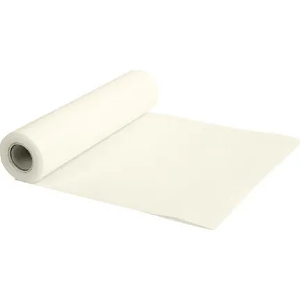 Bordlber i imiteret stof 35 cm x 10 m  creme