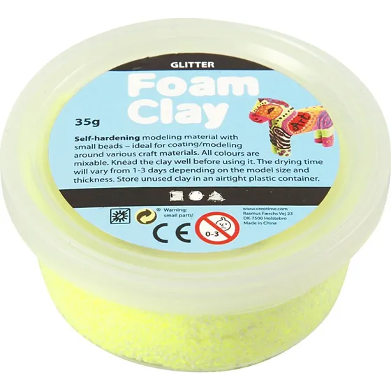 Glitter Foam Clay - Gul 35 g