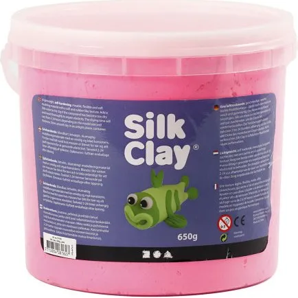 Silk Clay modellervoks - pink 650 g (spand)
