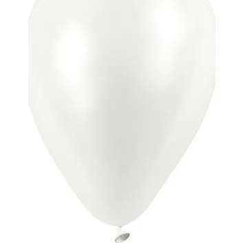 Hvide balloner 23 cm – 10 stk. (heliumegnet)