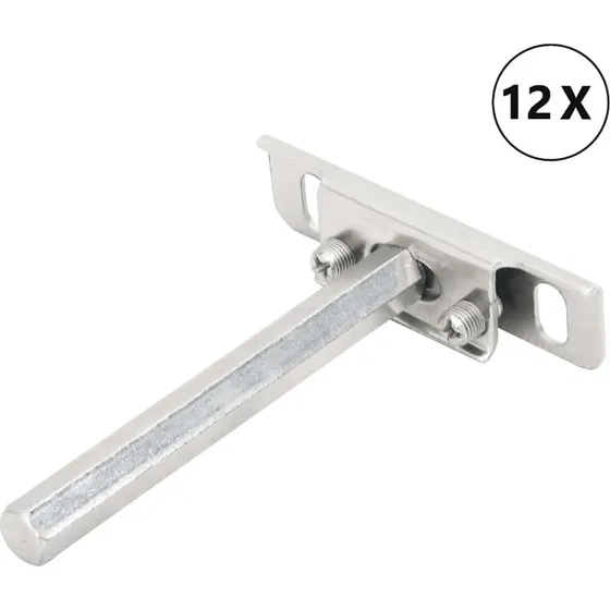 Flydende usynlige hyldekngte 12 stk 12x100 mm kulstofstl