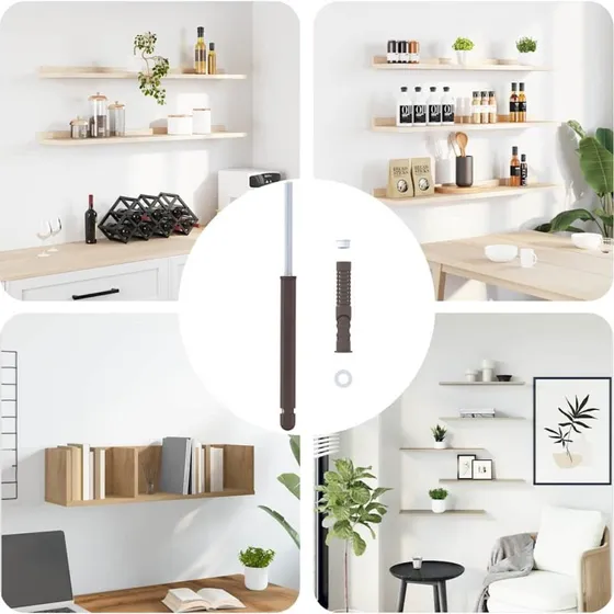 Flydende hyldebeslag 12 stk 14210 mm Beige - stl