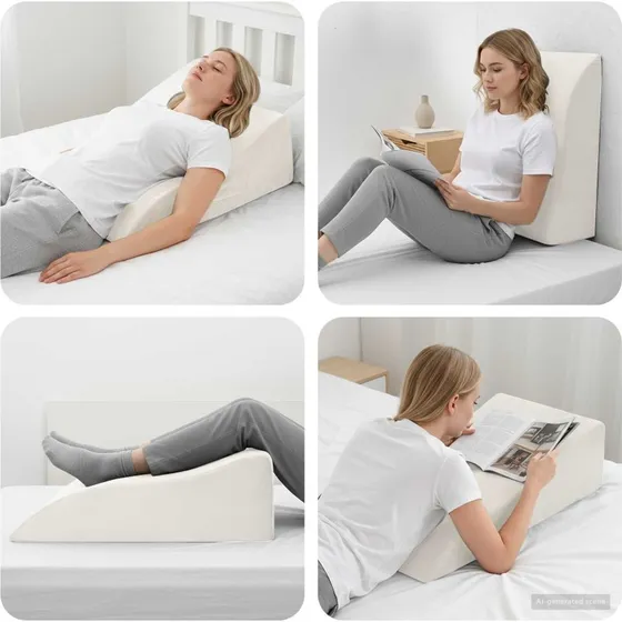 Benspude hvid 68x40x18 cm  ergonomisk sttte