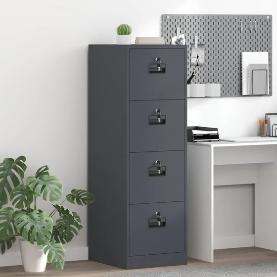 Filskab 2 stk Antracit 44x50x106,5 cm – Koldvalset stål