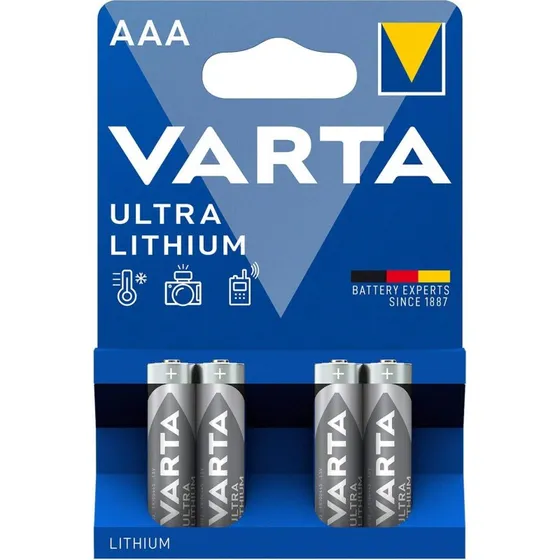 VARTA Ultra Lithium AAA (LR03) 4-pak