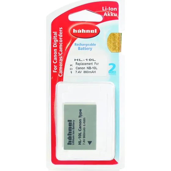 Hähnel HL-10L / NB-10L 860 mAh Li-Ion batteri til Canon