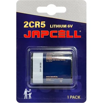 Japcell 2CR5 6V lithiumbatteri 1500mAh – 1 stk.