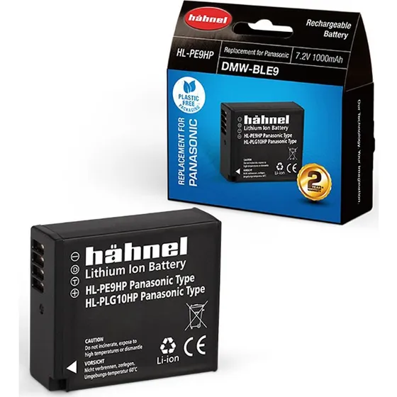 Hähnel HL-PE9HP / DMW-BLE9 1000mAh genopladeligt kamera-batteri