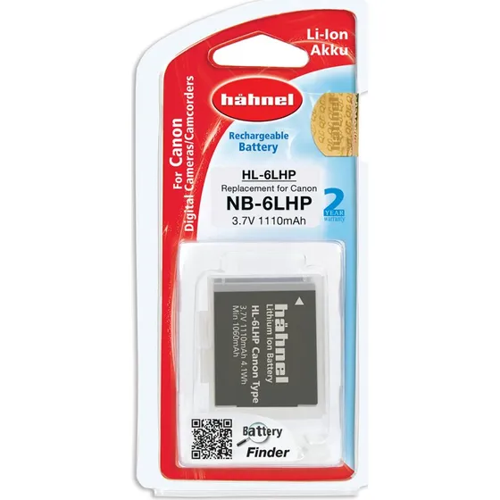 Hähnel NB-6LHP/HL-6LHP Genopladeligt Canon-batteri 1110mAh