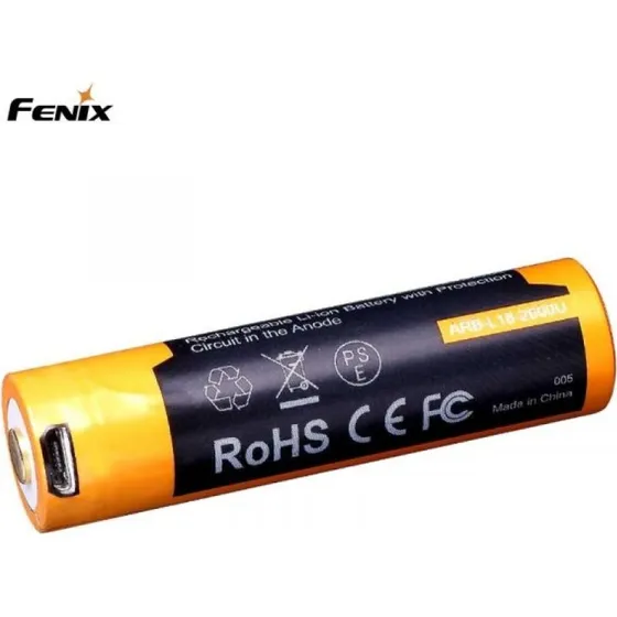 Fenix 14500 1600 mAh USB genopladeligt batteri