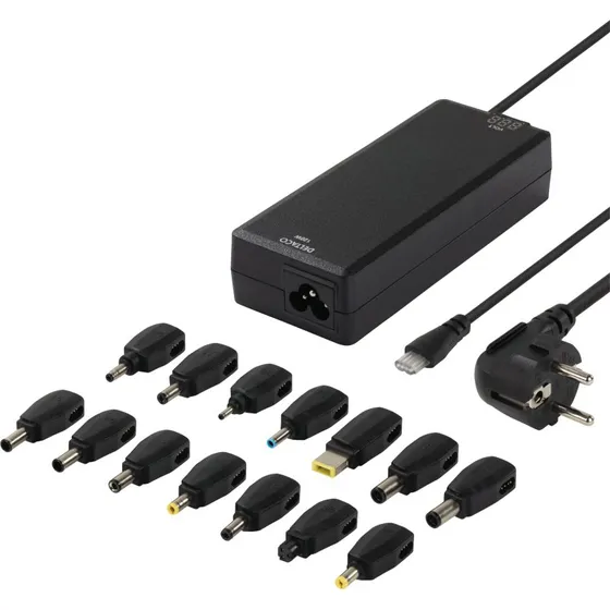 Deltaco Universal Laptopoplader 120W med 14 adapters