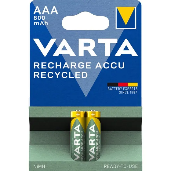 Varta Recharge Accu Recycled AAA 800mAh (2 stk)