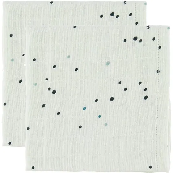 Done by Deer Stofbleer 2-pak Dreamy Dots Blå 70x70 Økologisk