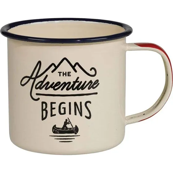 Gentlemen's Hardware Emaljekrus 'The Adventure Begins' - Cream