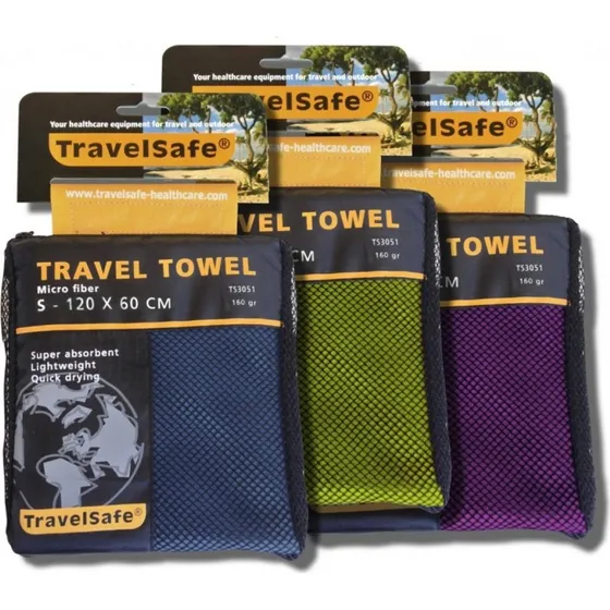 Travelsafe Microfiber Håndklæde S 60x120 cm - Royal Blue