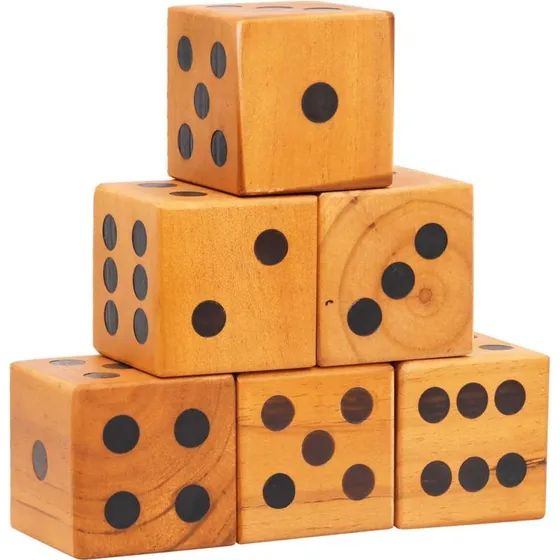 Udendrs terningst i massivt fyrretr, 6 stk