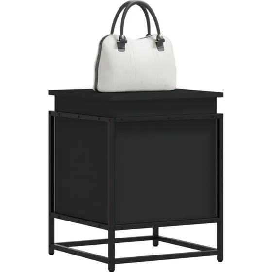 Opbevaringsboks med låg 40x40x51,5 cm - Sort