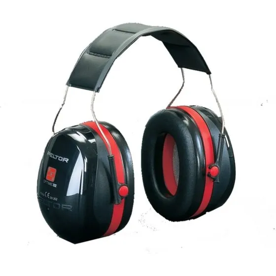 3M Peltor Optime III høreværn (hovedbøjle) SNR 35 dB, rød