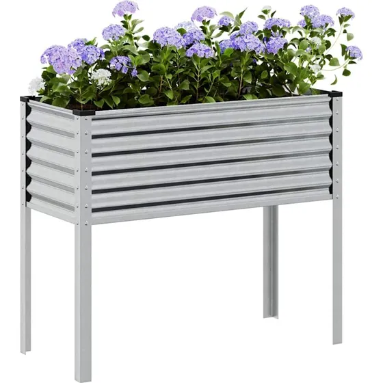 Haveplantekasse 100x45x90 cm i galvaniseret stål