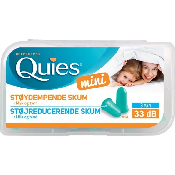 Quies Mini ørepropper skum, 3 par