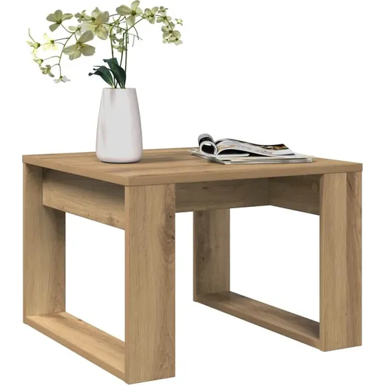 Sidebord 50x50x35 cm - konstrueret træ (kunsteg)