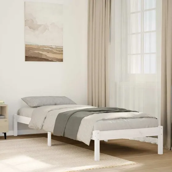 Ekstra lang sengeramme 100x210 cm i massivt fyrretræ