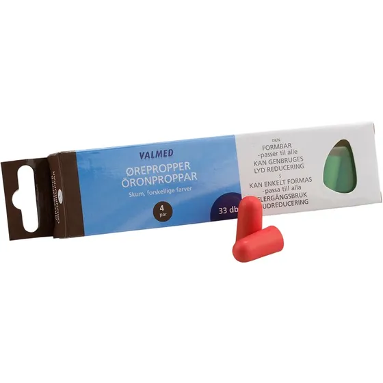 ValMed Ørepropper - 4 par, formbare skum (33 dB)