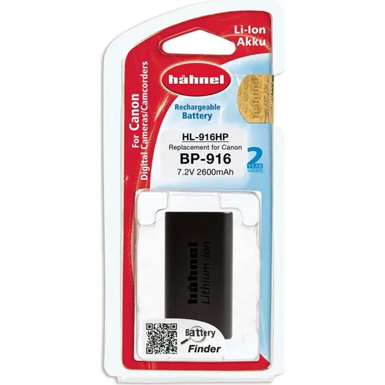 Hhnel Genopladeligt Batteri til Canon HL-916HP/ BP-911/916 2600mAh