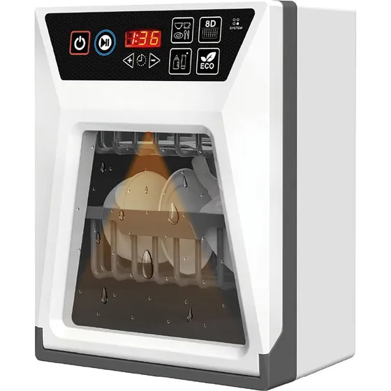 Elektrisk legetøjsopvaskemaskine med tilbehør (24 cm)