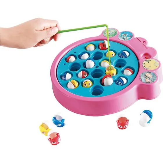 Fiskespil med 24 dele og 3 fiskestænger