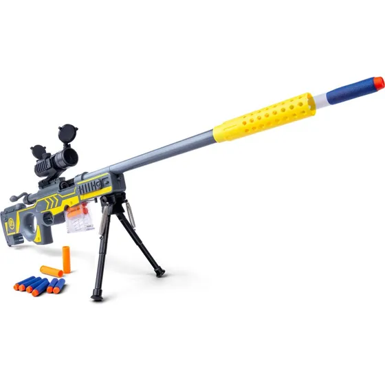 Air Shooter Sniper riffel 82 cm med kikkertsigte & 20 skumpile