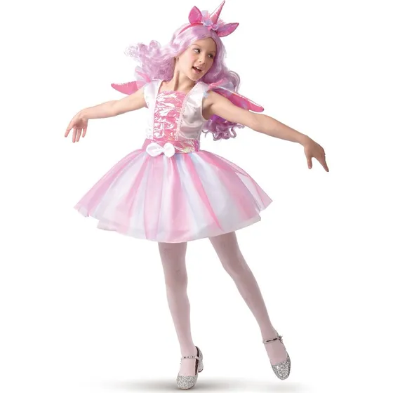 Enhjrning kjole til brn 140 cm  kjole, vinger & pandebnd