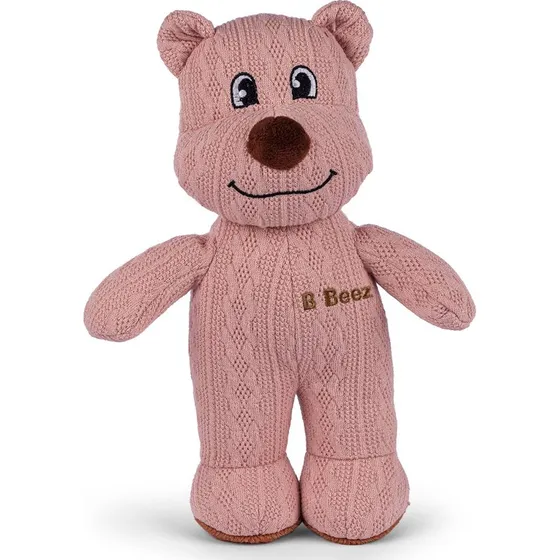 B BEEZ strikket bjørn 30 cm - pink