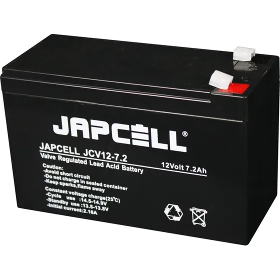 JAPCELL JCV12-7.2 AGM 12V 7,2Ah F1 (4,8 mm)
