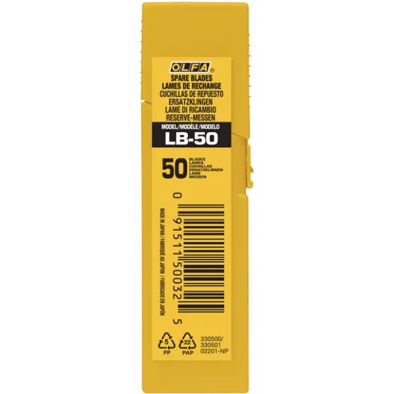 Olfa LB-50 brækaf-knivblade 18 mm, 50 stk