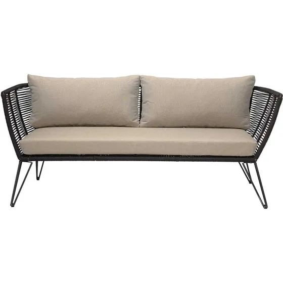 Bloomingville Mundo havesofa - sort metal og reb