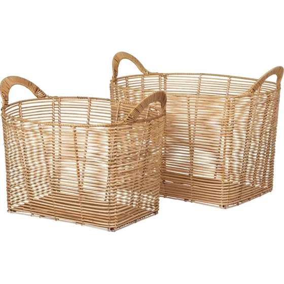 Broste Copenhagen Safi oval kurv, 2 dele – Natural