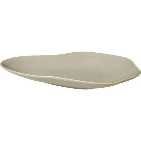 Broste Copenhagen Limfjord serveringstallerken 14x24 cm - Soft Brown