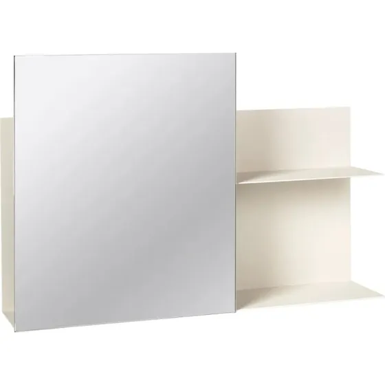 Broste Copenhagen Svante væghylde med spejl – Iron Rainy Day