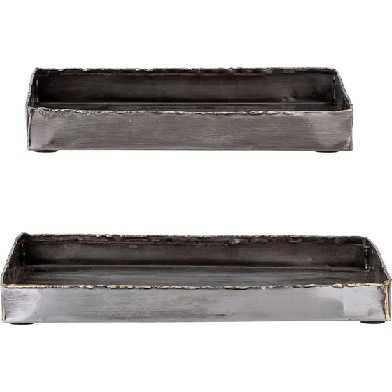 Bloomingville Cody serveringsbakke st, sort metal (2 stk)