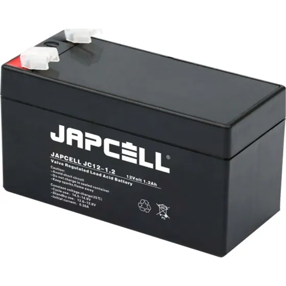 JAPCELL JC12-1.2 AGM 12V 1,2Ah - Forseglet batteri