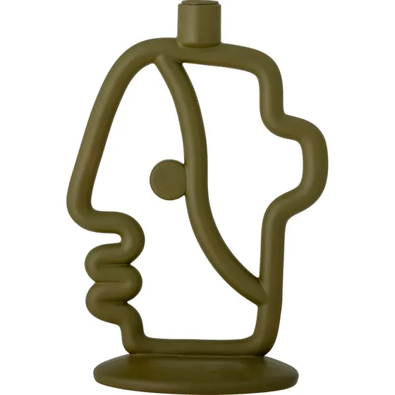 Bloomingville Flavie Lysestage Grn - Polyresin