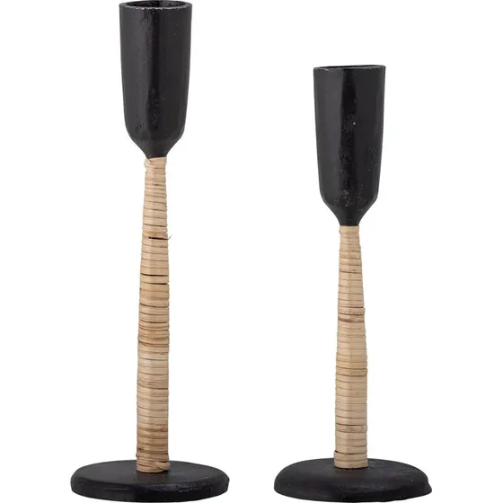 Bloomingville Kesha Lysestage sæt af 2 – Sort metal