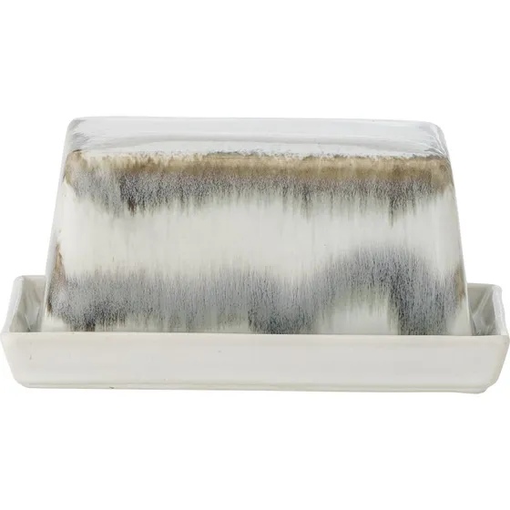 Bloomingville Paula smøræske i gråt stentøj 11,5x17,5 cm