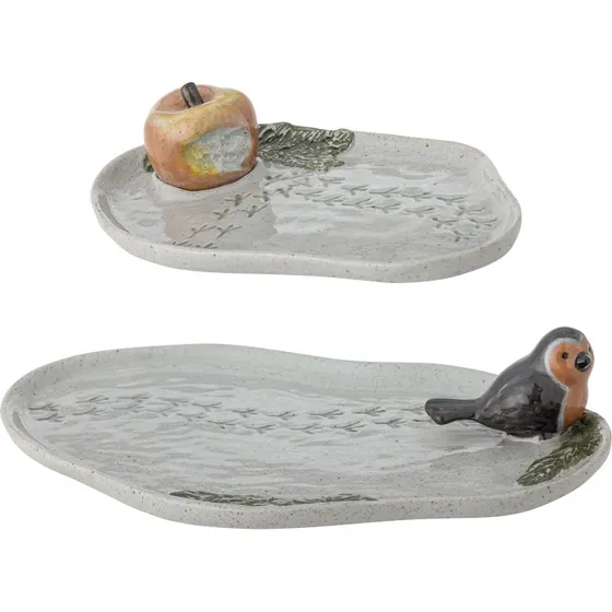 Bleak serveringsbakke st i stentj (2 stk)